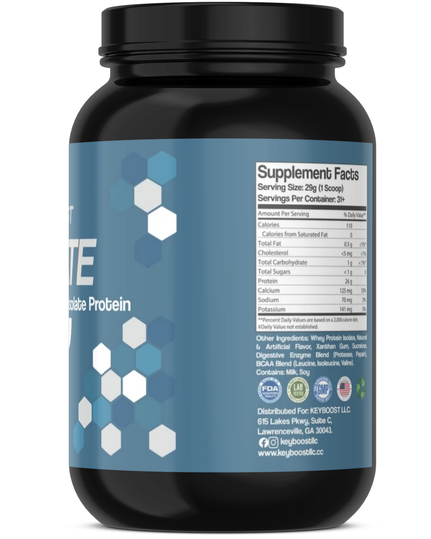100% Whey Isolate Protein Vainilla Milkshake