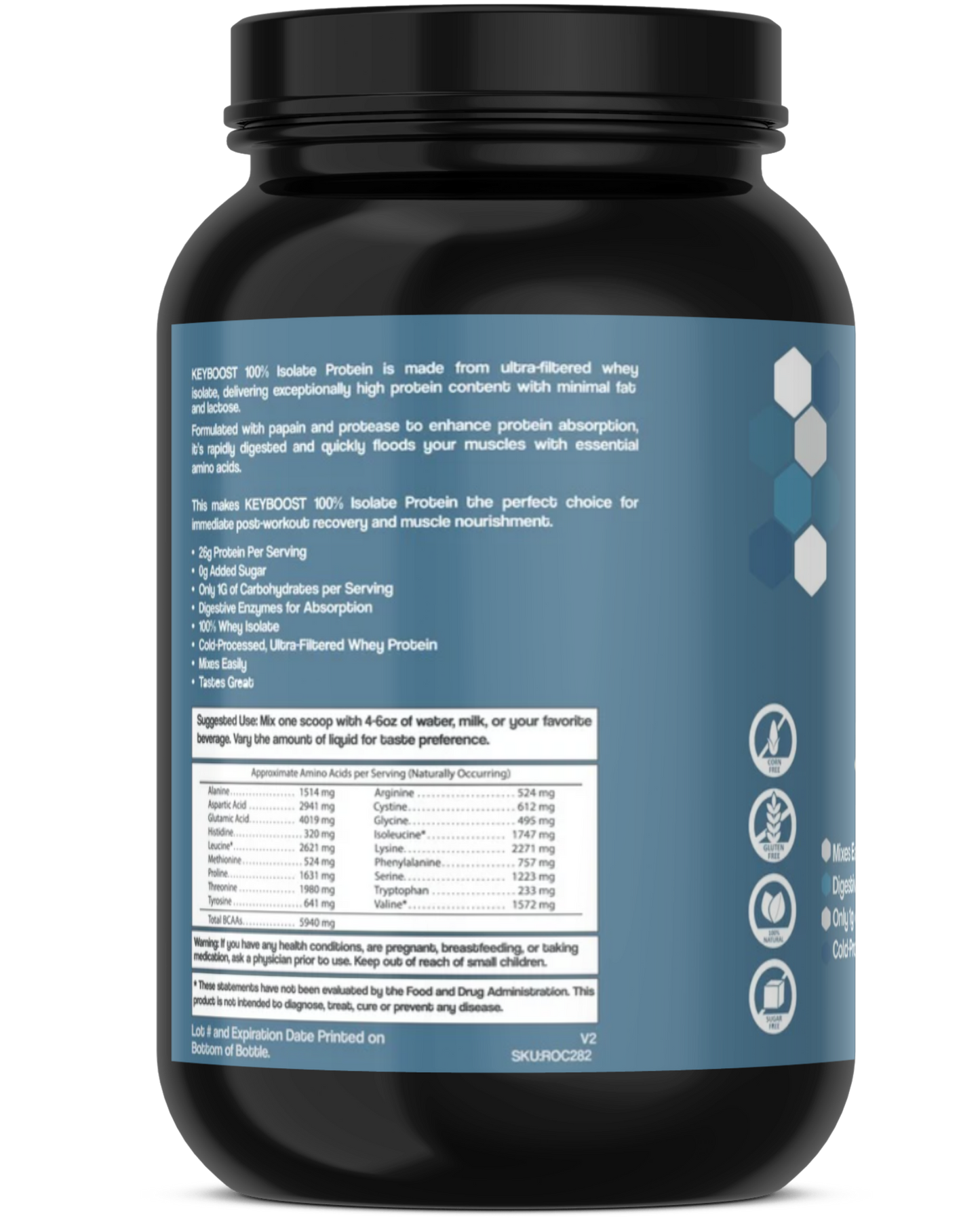 100% Whey Isolate Protein Vainilla Milkshake