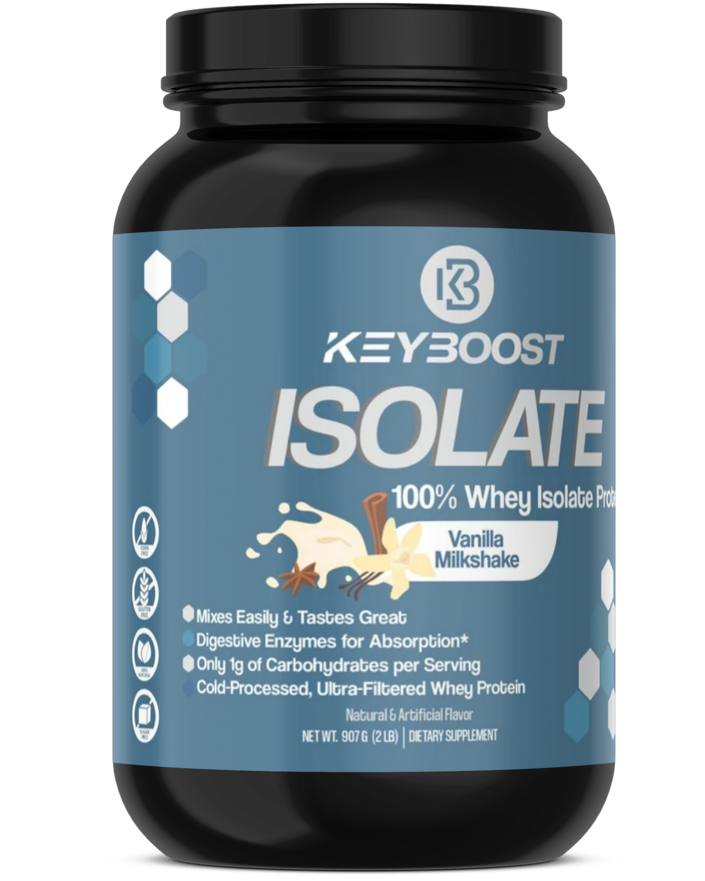 100% Whey Isolate Protein Vainilla Milkshake